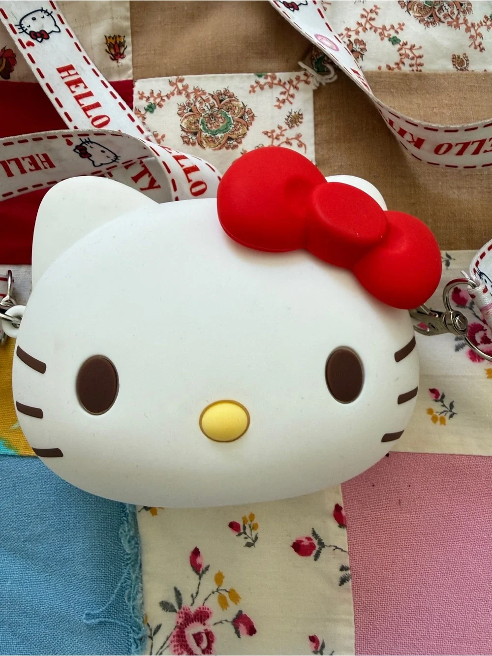 Hello Kitty 3D Silicone Shoulder Purse Crossbody Bag White & Red Silicone Purse